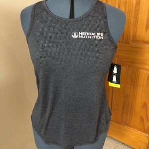 Black tank top. Herbalife logo. S. New.
